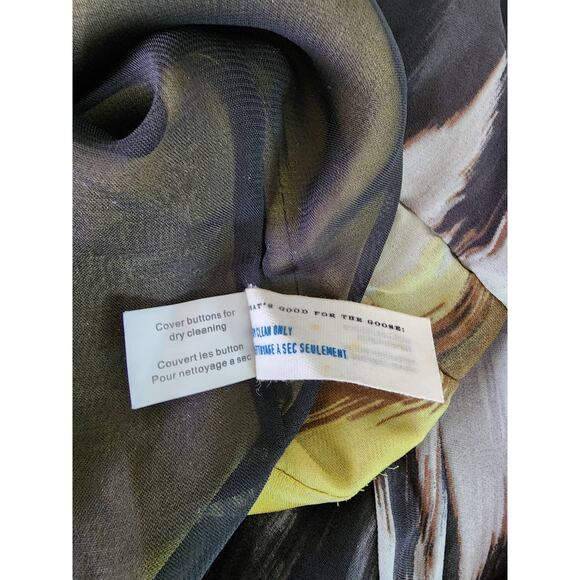 Anthropologie Leifsdottir Silk Cold Shoulder Dress Size 6 - Picture 10 of 10